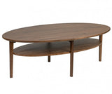 Egil Soffbord Oval 135x70 cm med hylla Dark Oak