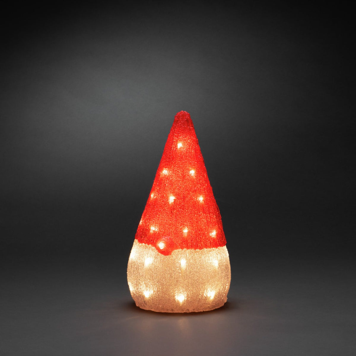 Tomte akryl 37cm 32 Led Ljusdekoration Ute