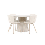 Lanzo, Lilja Runt matgrupp Beige, Beige, 4st