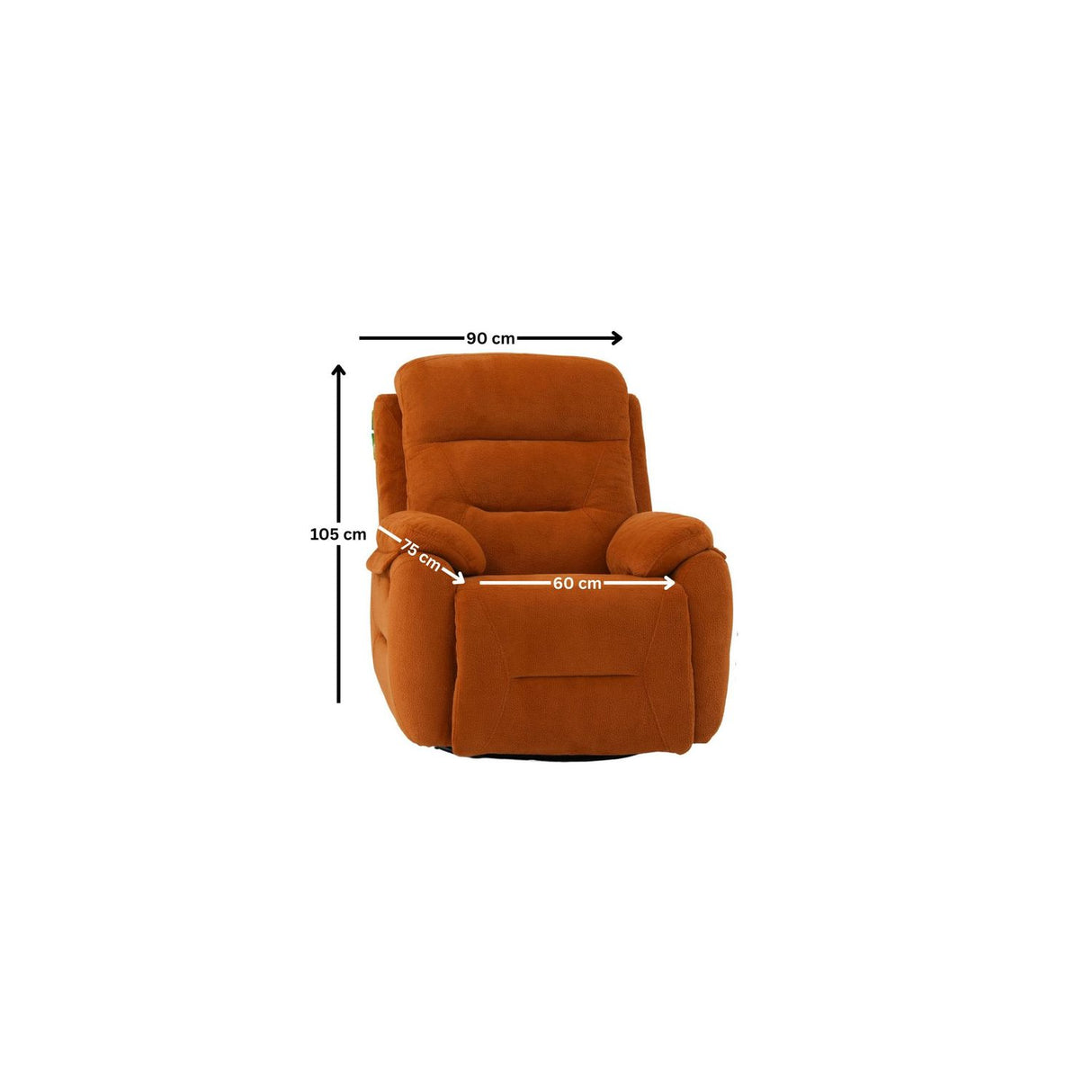 Angela Electric Reclinerfåtölj Tegelröd