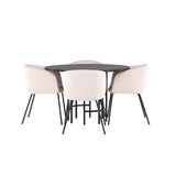 Copenhagen, Berit Rund matgrupp Beige, Svart, Svart, ⌀115