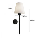 Bolt (H 50 cm) Vägglampa Kräm svart
