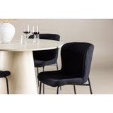 Lanzo, Modesto Rund matgrupp Svart, Vitlaserad, ⌀120