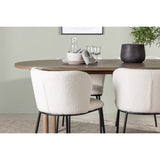 Andy, Edina Oval matgrupp Svart,Vit, Natur, 180 x 90