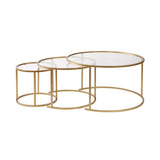 Valletta Soffbordset, 3 delar Guld Transparent