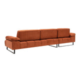 Windhoek Small (178 x 100 x 155 cm) Orange Hörnsoffa Vänster