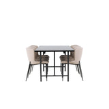 Astrid, Modesto Rektangulär matgrupp Beige,Svart, Svart, 200 x 90
