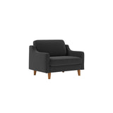 Oslo Loveseat (115 x 84 x 87 cm) 1-sitssoffa Nattgrå valnöt