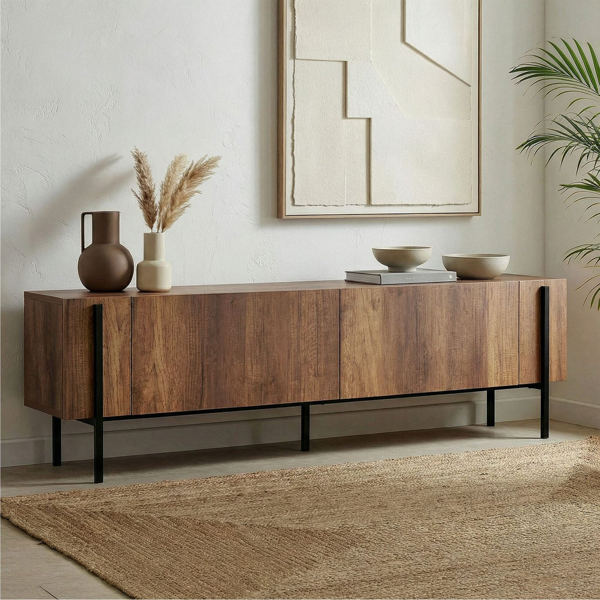 Carlito TV-bänk Barok Walnut Black
