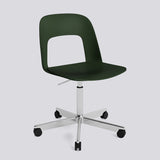 Layout 141 Kontorsstol Bottle green, polerad aluminium