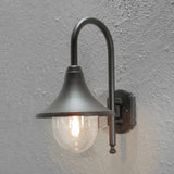 Bari E27 Ner Vägglampa Ute Mattsvart
