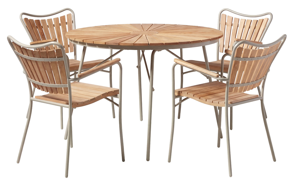 Ellen Trädgårdsstol i Teak och Aluminium Sandy Grey