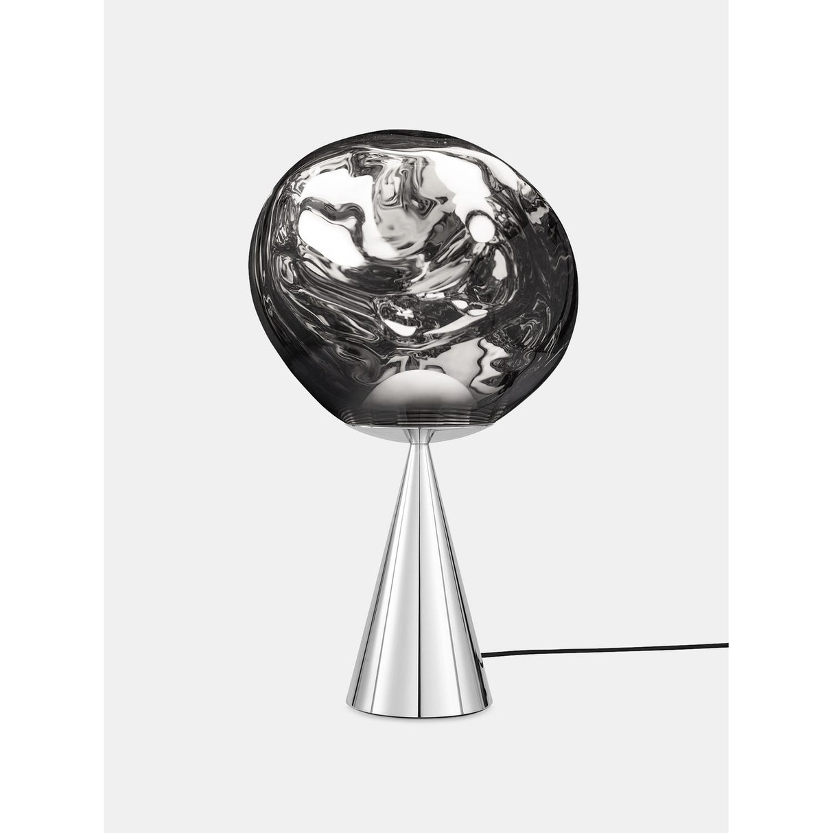 Melt Cone Fat Bordslampa Silver