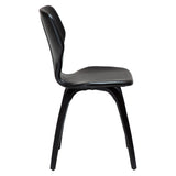 S.I.T Stol Vintage Black Art.Leather, Black Oak