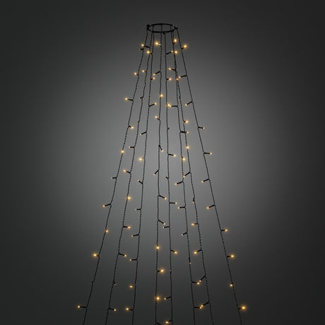LED Amber Svart Kabel Julgransbelysning 240 cm
