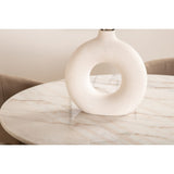Estelle, Berit Rund matgrupp Beige, Svart, Svart,Vitt, ⌀106