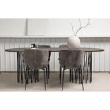 Stone, Modesto Oval matgrupp Svart,Brun, Svart, mocka, 220 x 100