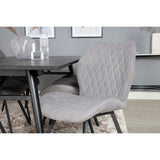 Sleek, Gemma Rektangulär matgrupp Svart,Grå, Svart, 195 x 95