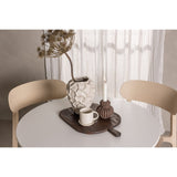 Hamden, Åstol Rund matgrupp Beige, Vit, ⌀80