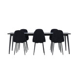 Ellis, Polar Rektangulär matgrupp Svart, Svart, 230 x 85