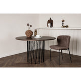 Stone Runt matbord Svart, mocca, MDF, ⌀120