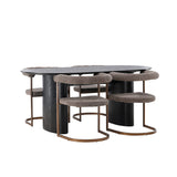 Isolde, Morning Oval matgrupp Grå,Brun, Svart, 180 x 90