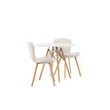 Danburi, Lilja Rund matgrupp Beige, Natur, Vit, ⌀60
