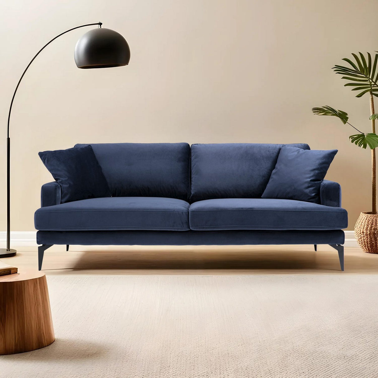 Tbilisi 3-sits (205 x 90 x 88 cm) 3-sitssoffa Marinblå