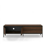 Lorenza (180 x 55 x 40 cm) TV-bänk Milano valnötträ svart svart