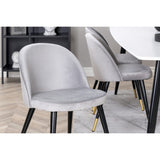 Polar, Velvet Rektangulär matgrupp Svart,Guld,Grå, Svart, Vit, 240 x 100