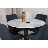 Estelle, Plaza Rund matgrupp Svart, Vit, 4st