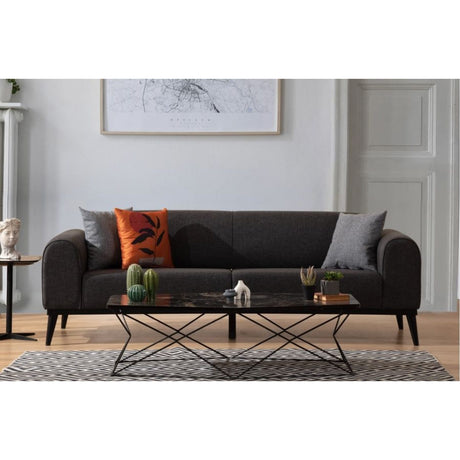 Lima 3-sits (220 x 84 x 77 cm) 3-sits bäddsoffa Antracit