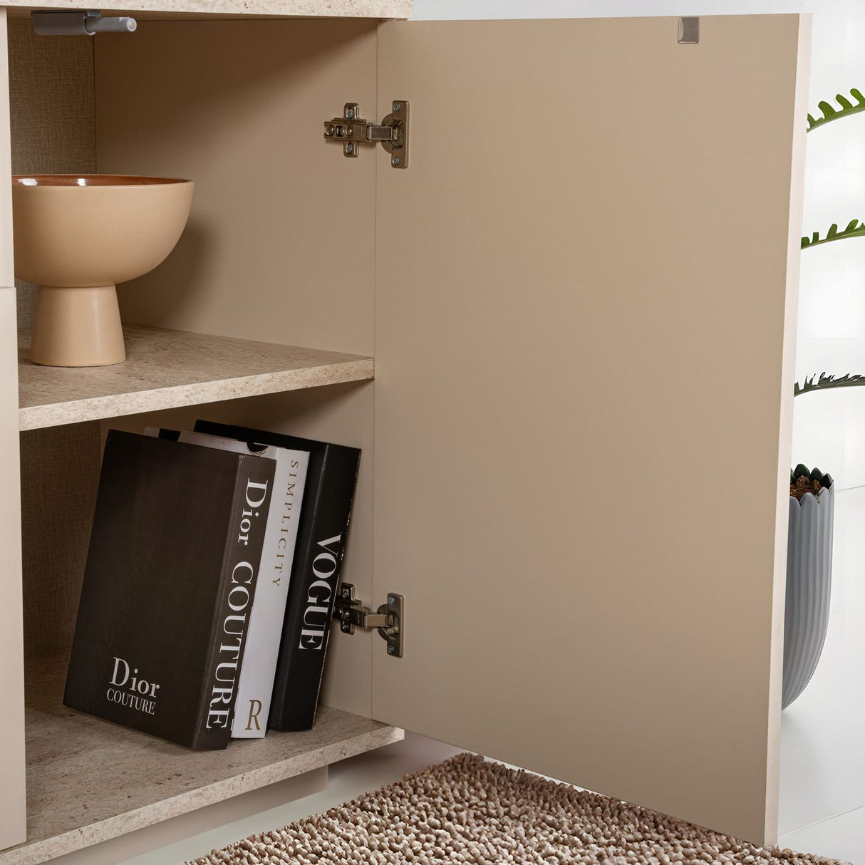Asprilla Konsolbord Mink / Travertin