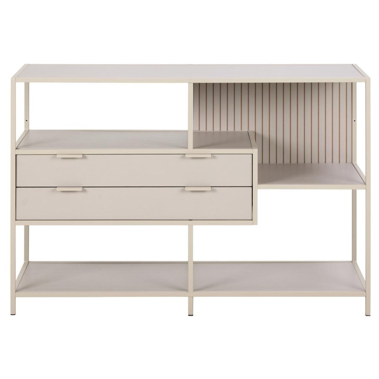 Seaford Bokhylla med 2 Lådor 78x114x35 cm Varm Grå
