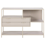 Seaford Bokhylla med 2 Lådor 78x114x35 cm Varm Grå