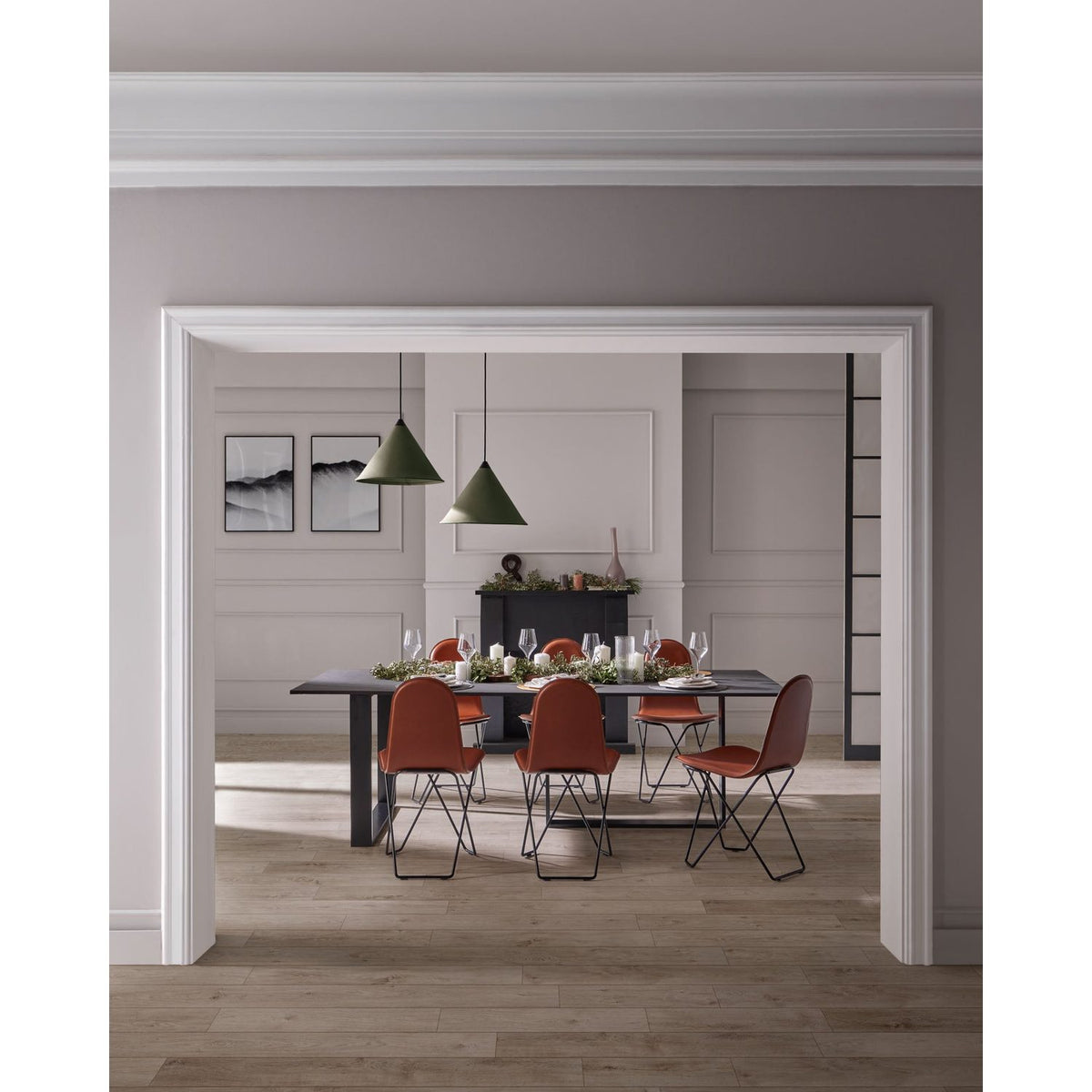 Cactus Leather Stol Ocean Blue, Svart