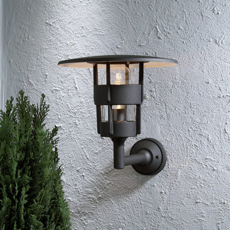 Freja E27 Mattsvart 40 cm Vägglampa Ute