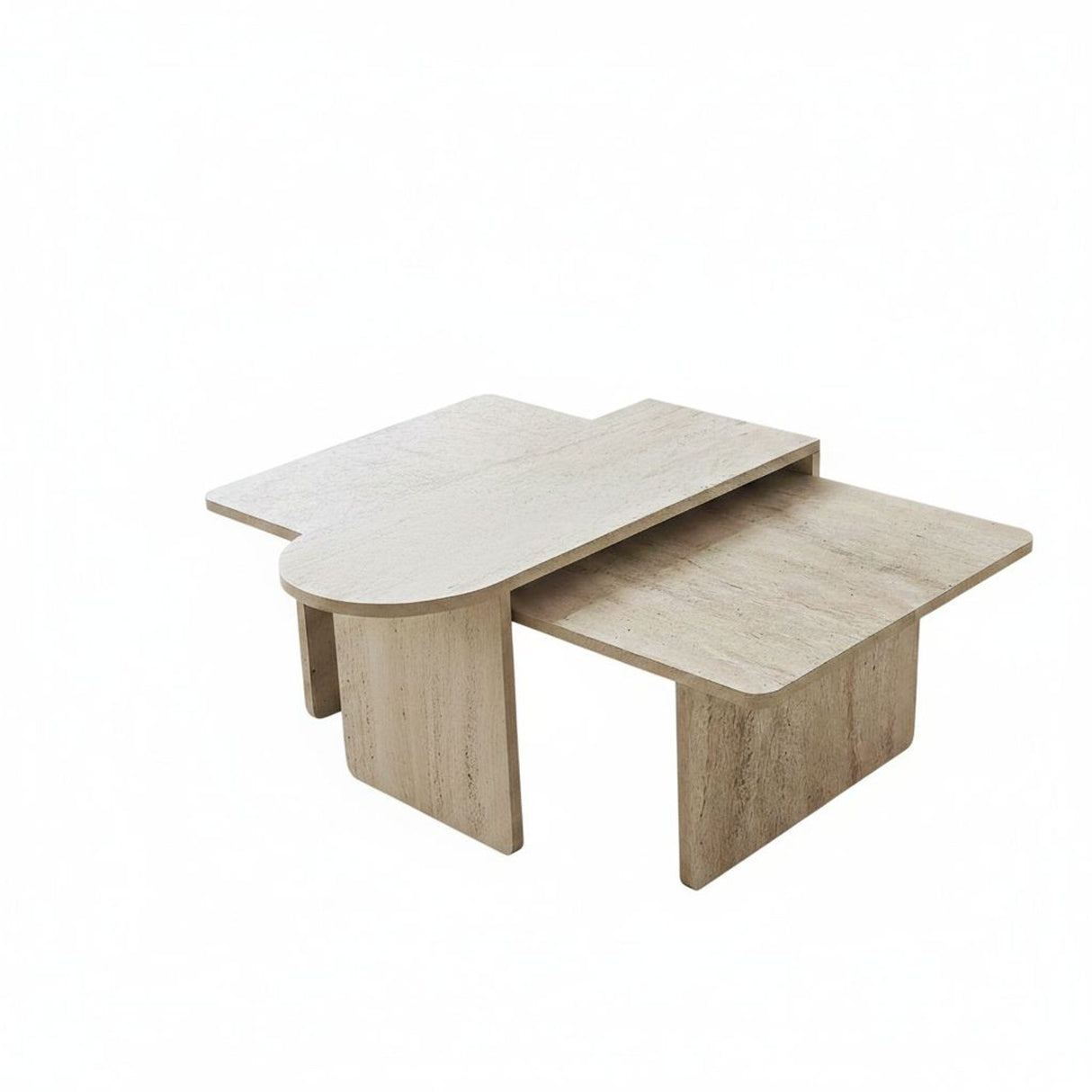 Reykjavik (82 x 40 x 33 cm) Soffbordsset Brons travertin