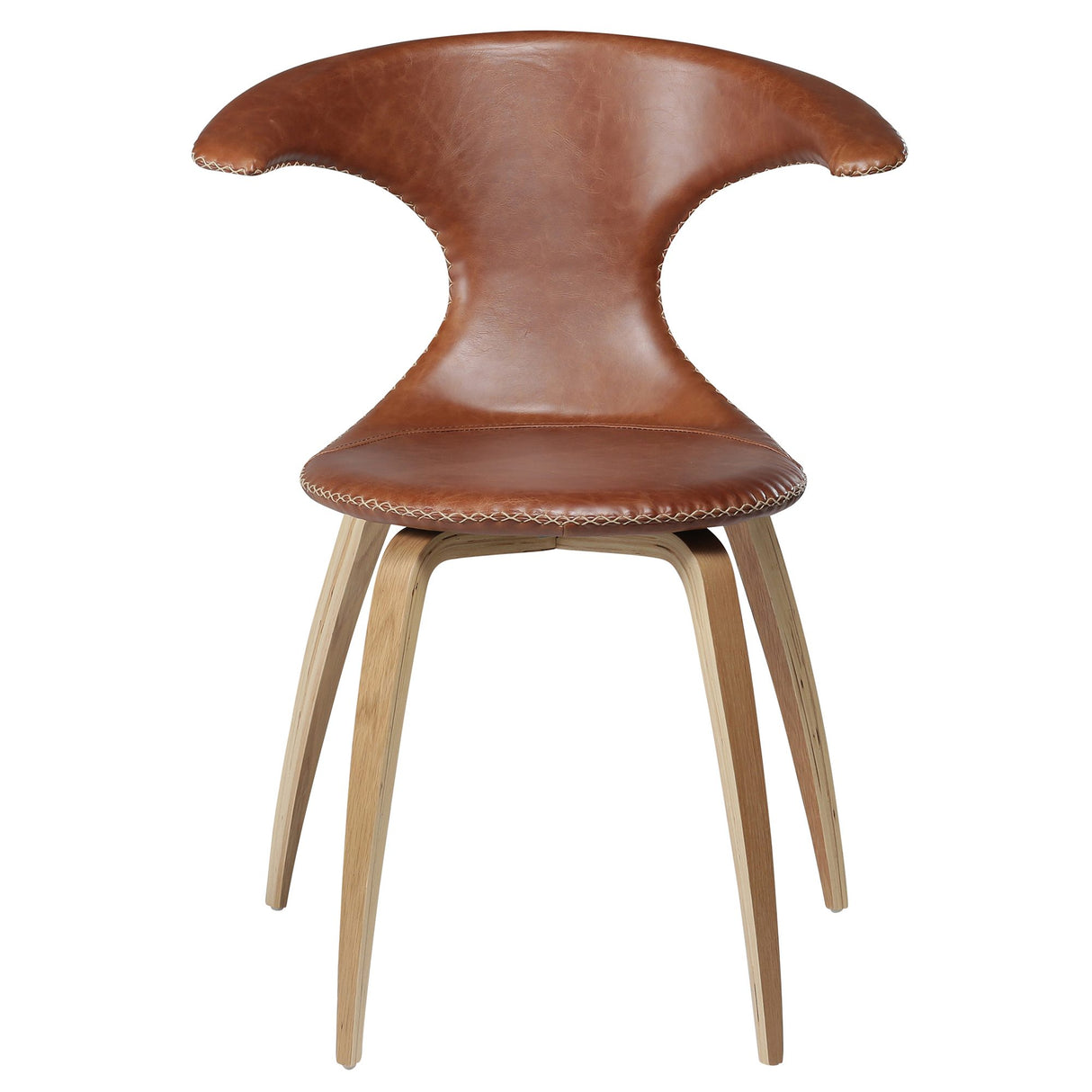 Flair Stol Light Brown Leather, Oak