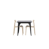 Tempe, Ursholmen Rektangulär matgrupp Beige, Svart, 80 x 80