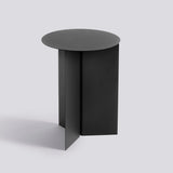 Slit runt Ø35 × H47 cm Sidobord Black – pulverlackerat stål