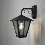 Benu E27 32 cm Vägglampa Ute Ned, Svart