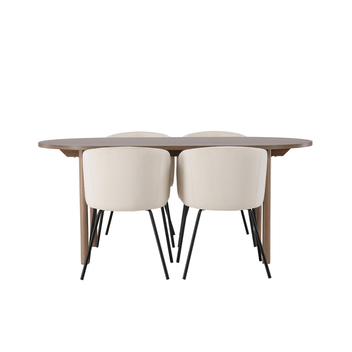 Andy, Berit Oval matgrupp Beige,Svart, Natur, 180 x 90