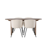 Andy, Berit Oval matgrupp Beige,Svart, Natur, 180 x 90