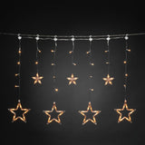 Gardin 7 stjärnor 77 amber LED multifunktion Ljusslinga Ute
