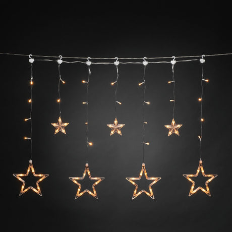 Gardin 7 stjärnor 77 amber LED multifunktion Ljusslinga Ute