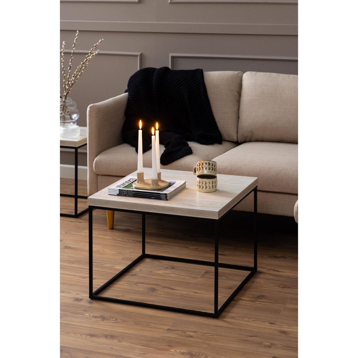 Barossa Soffbord 45x60x60 cm Travertin