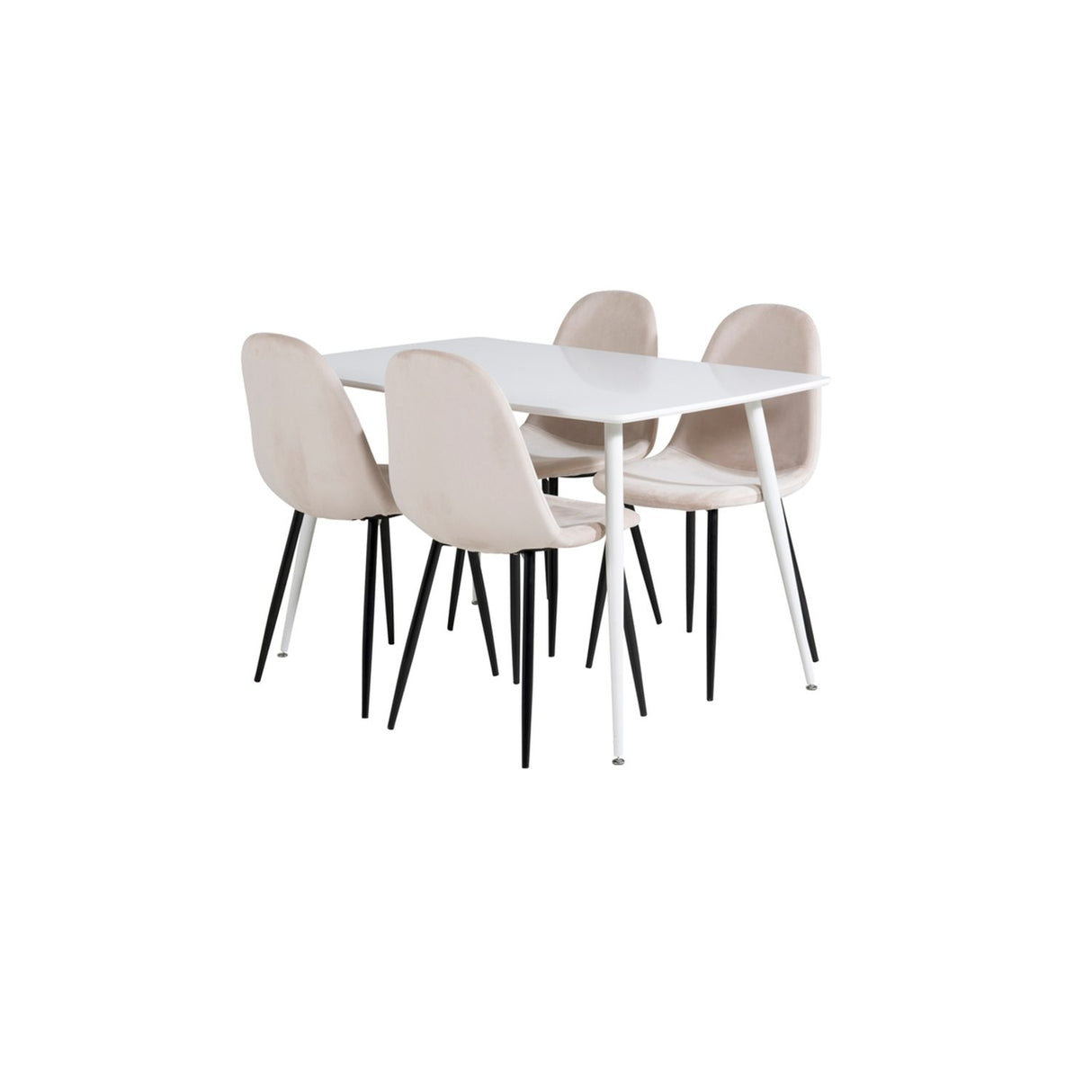 Polar, Polar Rektangulär matgrupp Beige,Svart, Vit, 120 x 75