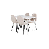 Polar, Polar Rektangulär matgrupp Beige,Svart, Vit, 120 x 75