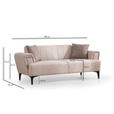 Tallinn (180 x 95 x 77 cm) 2-sitssoffa Beige